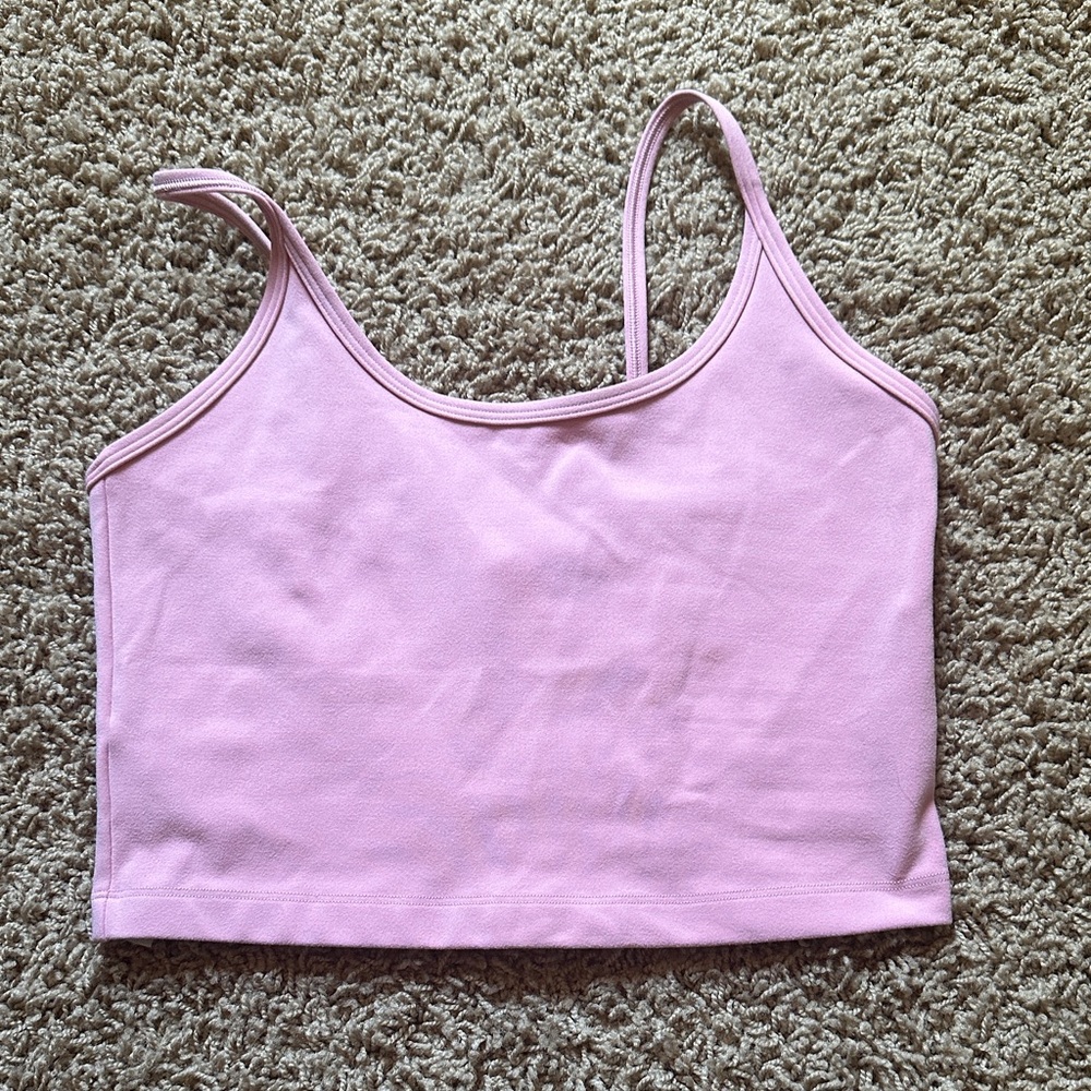 Lorna Jane Pink Cropped Tank Top